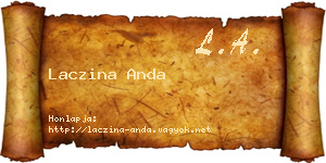 Laczina Anda névjegykártya
